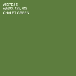 #5D7D3E - Chalet Green Color Image